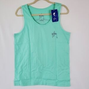 NWT Original Guy Harvey Beach Glass Yellow Fin Tuna Tank Top Men's Size Small